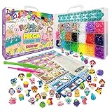 BANDAI - Rainbow Loom Mega Combo Set - Riesiges Set - Armbandherstellung - Bastelspaß - Webstuhl mit 5600 Gummibändern - Charms, Perlen - Patentiertes Set - Spielzeug für Kinder ab 8 Jahren - CD00101