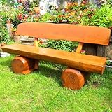 H. Pawlik GmbH Klotzbank aus Massivholz, rustikale Sitzbank (Gartenbank) aus Eiche massiv für 2-3 Personen