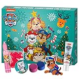 PAW PATROL ''Holiday Heroes'' Badespaß Adventskalender-exklusives Lizenzprodukt, Badeprodukte & Accessoires im Design, inkl. Postkarten zum Ausmalen, für Kinder und Fans der Serie, Blau, 22075000-COS