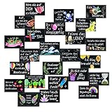 Spruchkarten-Set, 24 Stück: Kleine Motivationskarten, Glückskarten mit Sprüchen für jeden Tag, Karten, Sprüche Motivation, Affirmationskarten, Glücksbotschaften, Geschenk Achtsamkeit, 8,5 x 5,5 cm