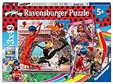 Ravensburger Kinderpuzzle 05189 - Unsere Helden Ladybug und Cat Noir - 3x49 Teile Miraculous Puzzle für Kinder ab 5 Jahren