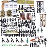 12che Millitärspielzeug Helm, Custom Figures Militärblock und Waffe Set für Soldaten Minifig SWAT Polizei Team Kompatibel mit Lego Figuren