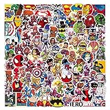 100 Stück Superheld Sticker Set,Aufkleber Pack Superhelden Aufkleber für Wasserflaschen,Trinkflasche,Spiderman Vinyl-Aufkleber für Laptop-Skateboard-Gepäck-Aufkleber Graffiti-Patches-Aufkleber