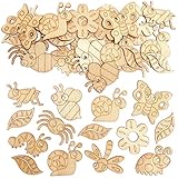 Baker Ross FC721 Käfer Holz Motive zum Basteln - Pack of 100, Bastel Dekorationen für Kinder und Erwachsene, Mittel
