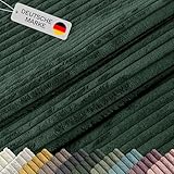 Lycce Cordstoff Meterware | 35.000 Scheuertouren | Tierfreundlich & kratzresistent | 1 lfm x 1,40 m breiter Polsterstoff für Möbel, Kissenbezüge und andere DIY Projekte | 360 g/m² | grün
