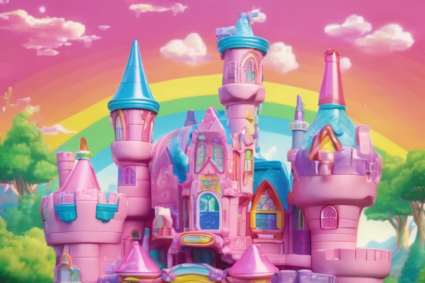 Entdecke die zauberhafte Welt des Polly Pocket Regenbogenschlosses: Ein Spielparadies für kleine Träumer